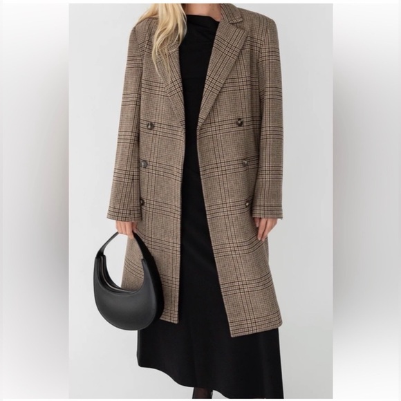 OAK + FORT plaid coat - Picture 2 of 5